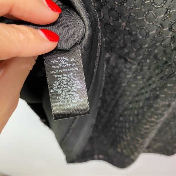 Express- Black Sheer Sleeveless Party Dress M NWT - Picture 9 of 10